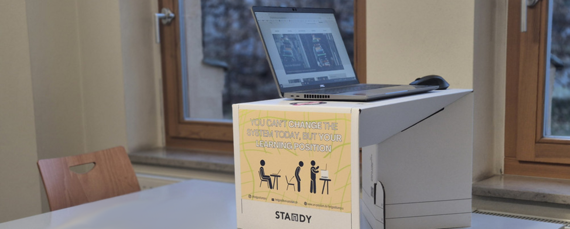 Standy on library desk - 